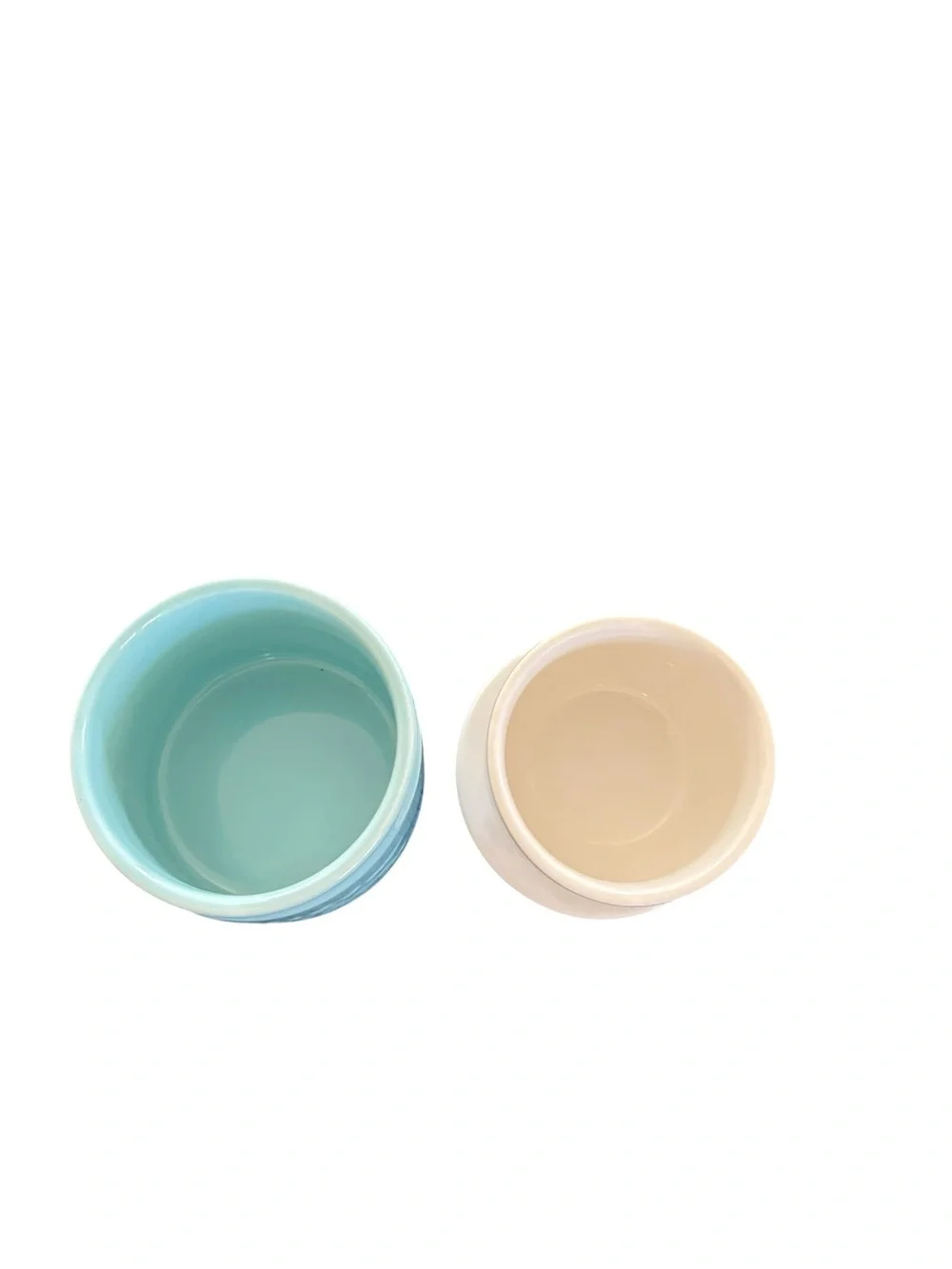 Dowan Ceramic French Butter Crock Keeper W/Lid for Soft Spreadable Butter Blue